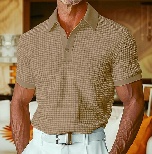 Men's Premium Checked Polo Shirt-Inmodax
