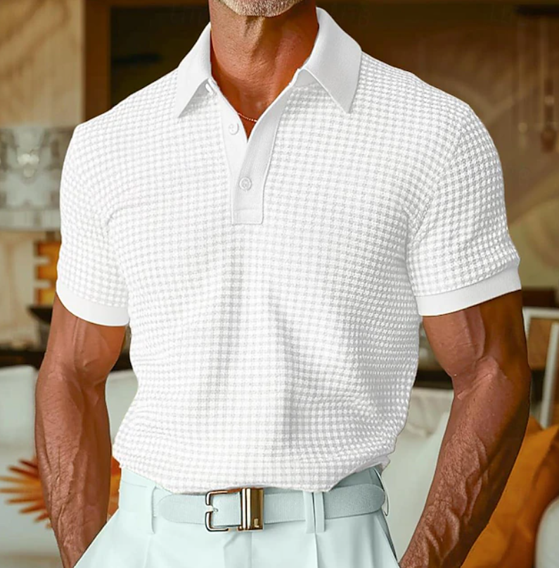 Men's Premium Checked Polo Shirt-Inmodax