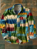 Men's Soft-Touch Patchwork Casual Shirt-Inmodax