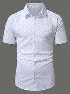 Men's Soft-Touch Printed Short-Sleeve Casual Shirt-Inmodax
