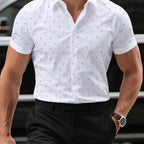 Men's Soft-Touch Printed Short-Sleeve Casual Shirt-Inmodax
