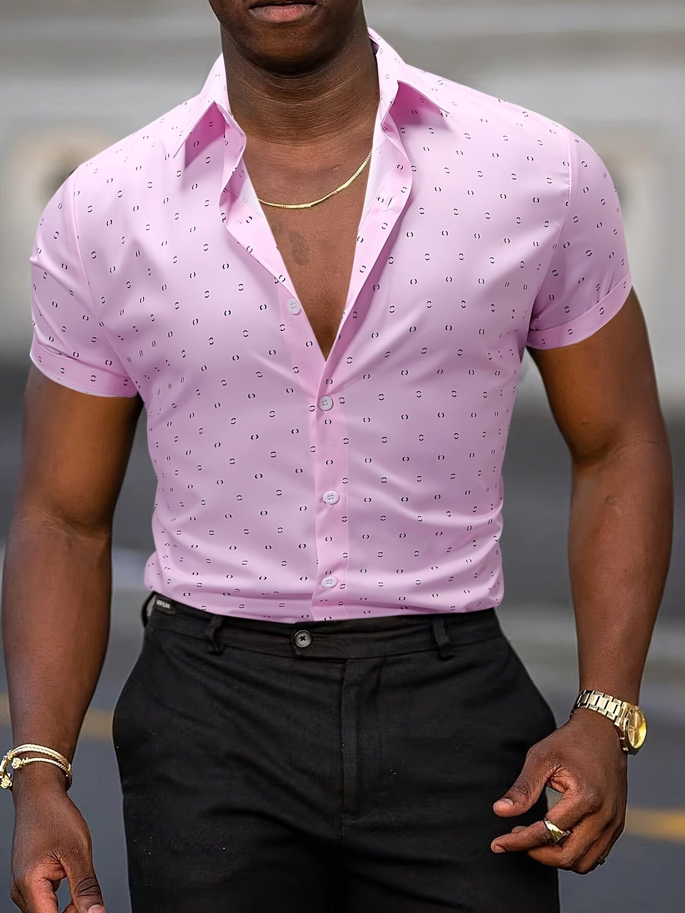 Men's Soft-Touch Printed Short-Sleeve Casual Shirt-Inmodax