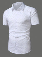 Men's Soft-Touch Printed Short-Sleeve Casual Shirt-Inmodax