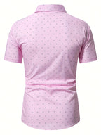 Men's Soft-Touch Printed Short-Sleeve Casual Shirt-Inmodax