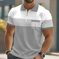 Men's Soft-Touch Zip-Neck Polo Shirt-Inmodax