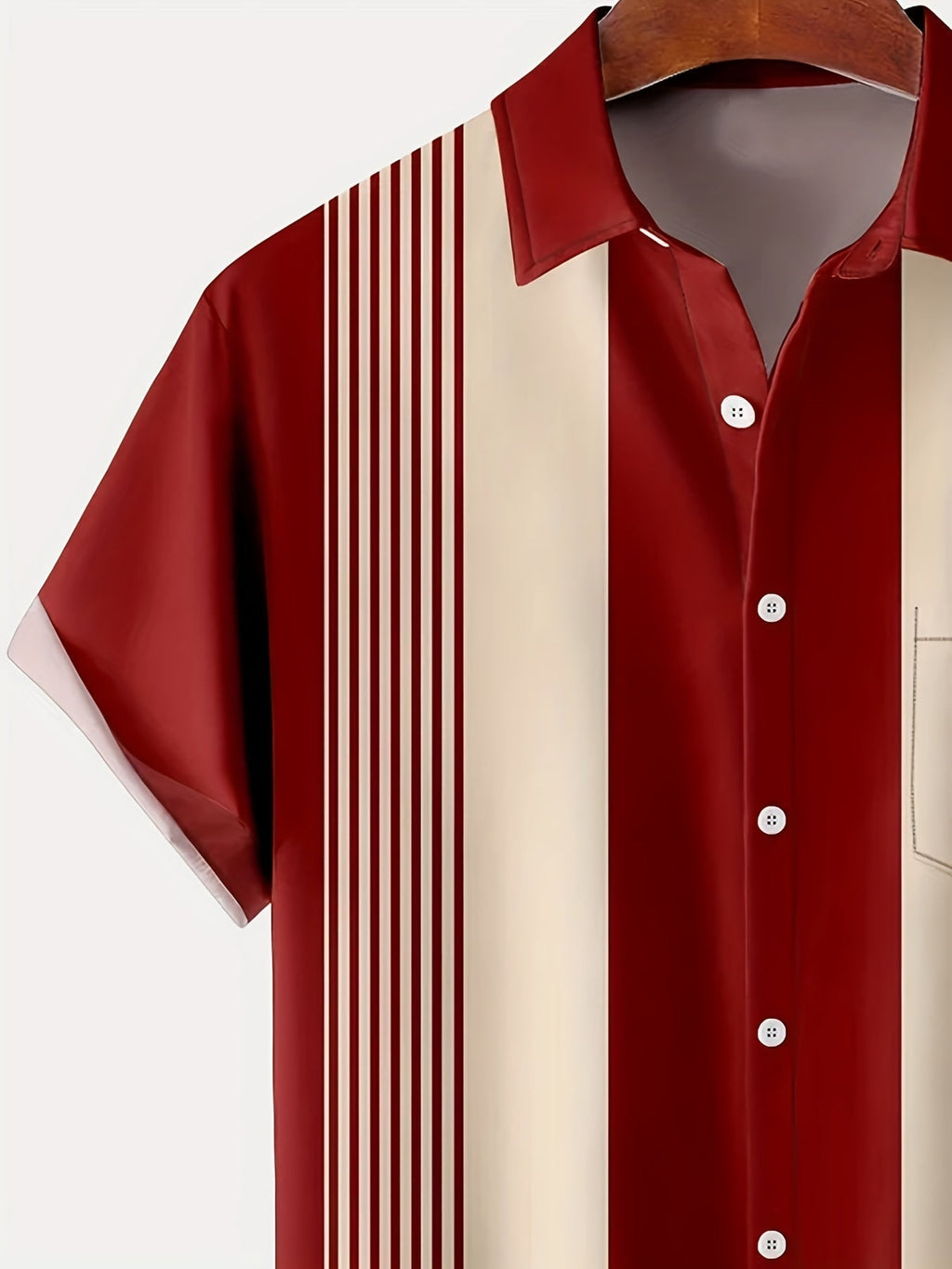 Men's Vintage Stripe Button-Up Shirt-Inmodax