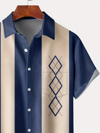 Men's Vintage Stripe Button-Up Shirt-Inmodax
