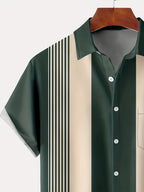 Men's Vintage Stripe Button-Up Shirt-Inmodax