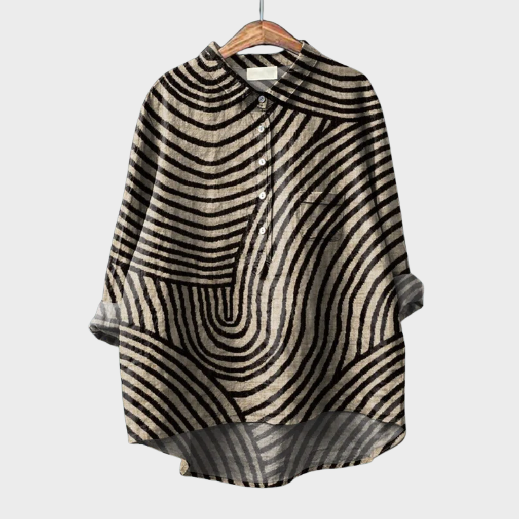 Women's Artful Long-Sleeve Blouse-Inmodax