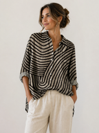 Women's Artful Long-Sleeve Blouse-Inmodax