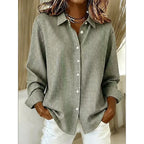 Women's Classic Gingham Button-Up Blouse-Inmodax