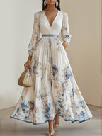 Women's Floral Pleated Midi Dress-Inmodax