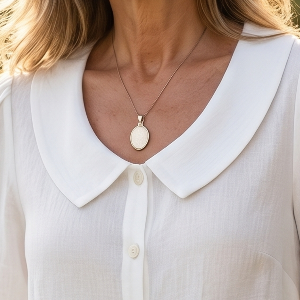 Women's Lightweight Rounded-Collar Blouse-Inmodax