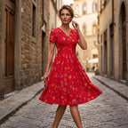 Women's Premium Midi Dress-Inmodax