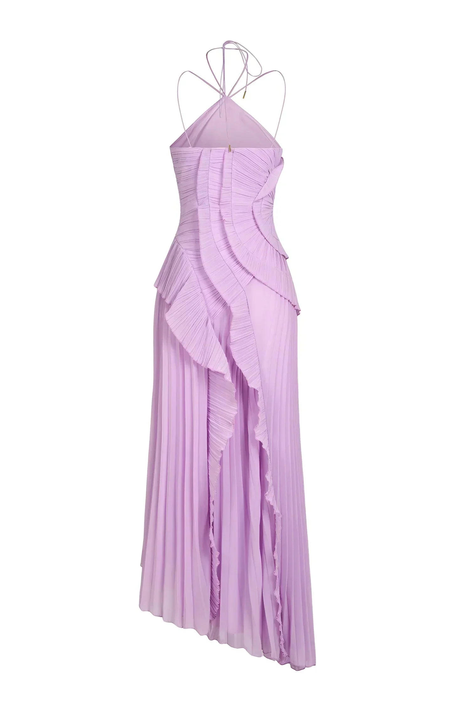 Women's Ruffle Pleated Midi Dress-Inmodax