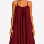 Women's Soft-Touch V-Neck Wrap Midi Dress-Inmodax