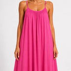Women's Soft-Touch V-Neck Wrap Midi Dress-Inmodax