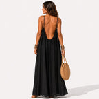 Women's Soft-Touch V-Neck Wrap Midi Dress-Inmodax