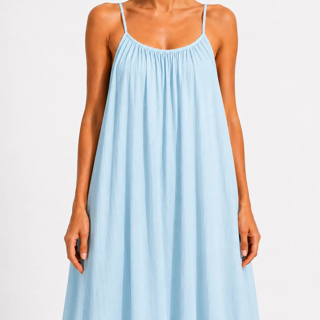 Women's Soft-Touch V-Neck Wrap Midi Dress-Inmodax